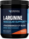 L-Arginine pulver - Nitric Oxid Supplement for menn og kvinner med L-Citrulline og beet rot - Før og post trening støtte for utholdenhet og gjenoppretting - Tangerine Flavor, 1 måneds forsyning (30 Scoops)