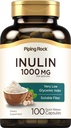 Piping Rock Organic Inulin Kapsler 1000 mg | 100 greve | Lav glykemisk indeks | Oppløselig fiber Supplement | Ikke-GMO, Glutenfri