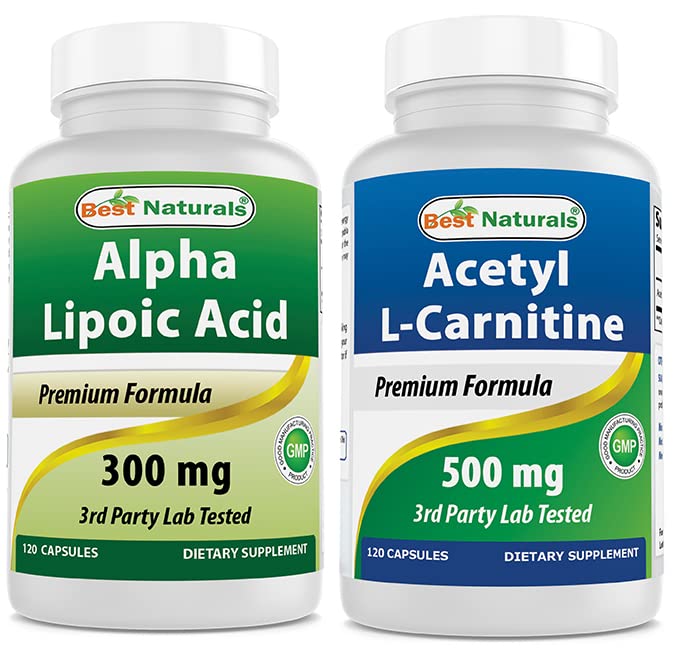 Beste Naturals Alpha Lipoic Acid 300 mg & Acetyl L-karnitin 500 mg
