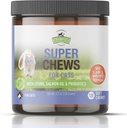 Strawfield Kjæledyr Super Chews for katter - Lysin, Probiotika, Omega 3 Fish Oil (salmonolje), Catnip - Støtter immun, Gut, hud og felles helse - 120 Hickory Bacon Salmon & Liver Flavored Softchews