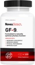Novex Biotech GF-9 – HGH Boosting Supplement for menn – Treningskompleks for menn – støtte energi, utholdenhet, søvn, 120 Ct (30-dagers forsyning)