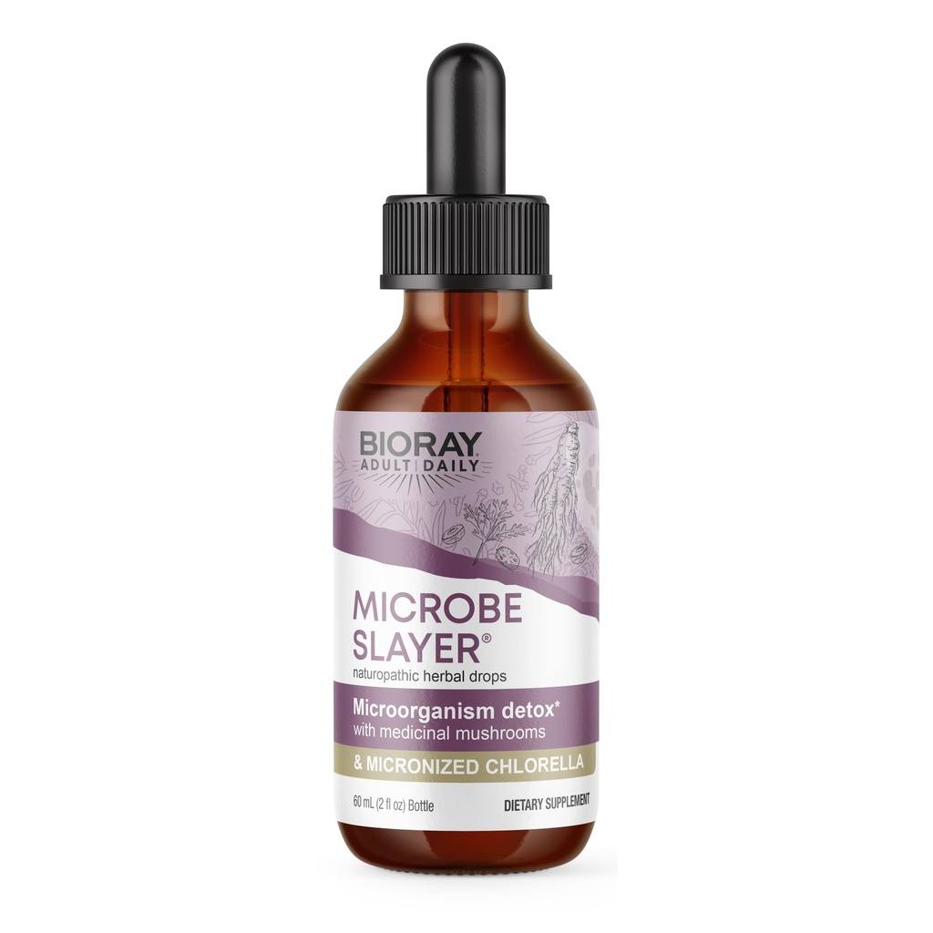 BIORAY Daily Microbe Slayer - 2 fl oz - fremmer balanse av intestinale mikrober og nourishes leveren - ikke-GMO, vegetarisk, glutenfri