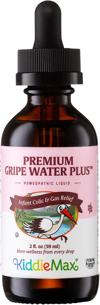 Maxi Health Gripe vann for babyer – rask fungerende homøopatisk kolisk rolig baby gassdråper for nyfødte – naturlig kamille, ginger, peppermynte & fennel baby vann for Hiccups (2 fl oz)