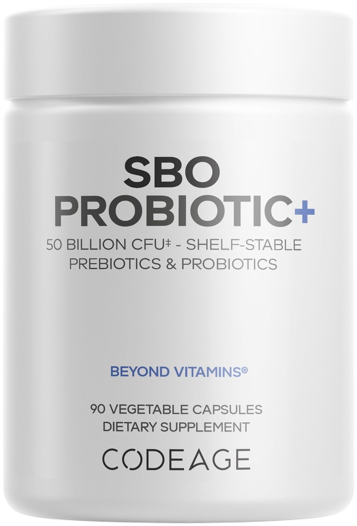 Codeage SBO Probiotika, 50 milliarder CFUs Per Serving, Multi Strain Soil Basert Organismer Blanding og Økologisk Fermentert Botanisk Blanding, Holde-stabil, 90 Kapsler