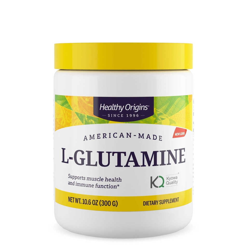 Sunn Origins L-Glutamine (American-Made, Non-GMO, Glutenfri, Muskelstøtte, Immune Support), 10.6 Ounce