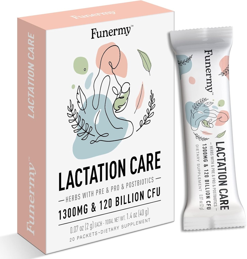 Postnatal probiotika Lactation Supplements - Postpartum Vitaminer for amming mødre, Postpartum Probiotika Lactation Support for Gut and Digestive Health, 20 Packets