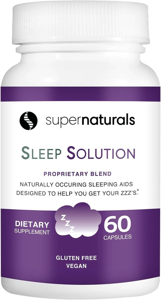 Helse søvnløsning, sovesupplement for voksne, magnesium og melatonin for søvn gir naturlig søvnstøtte, veganske ingredienser, glutenfri magnesium sovesupplement, 60 kapsler