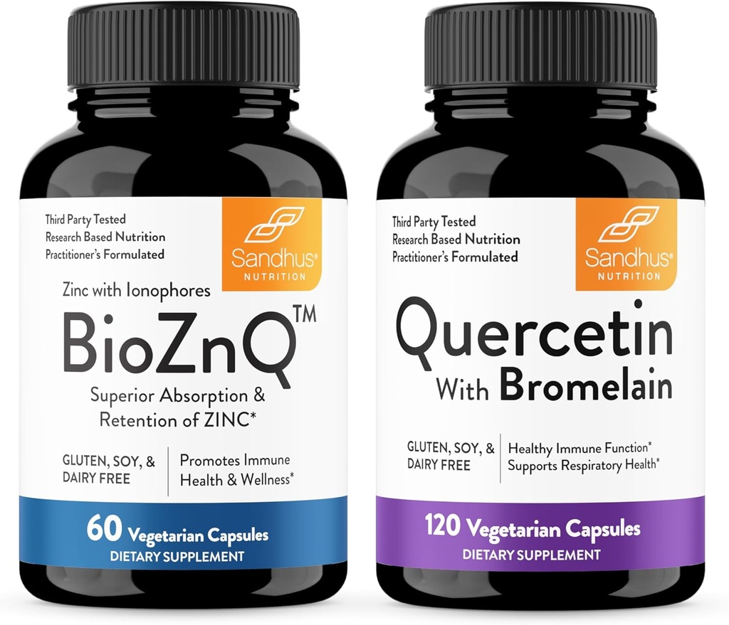 Sandhu sink Supplement med jonophores med superior absorpsjon og Quercetin med Bromelain 1000mg Per Serving Bioflavonoids Supplement Complex