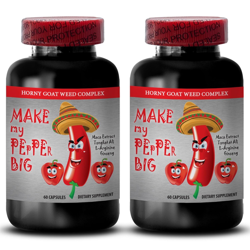 mannlige økende piller øke størrelsen - MAKE MIN PEPPER BIG - NATURAL MALE ENLARGEMENT, Maca, L-Arginine, Longjack piller, mannlige ytelse forsterker, tongkat ali for menn, mannlige libido piller, 2 Bot 120 Caps
