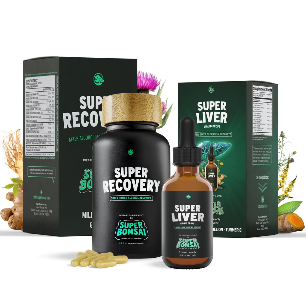 Super Recovery & Super Lever Bundle - Alt Naturlig Liver Cleanse Detox & Reparasjon
