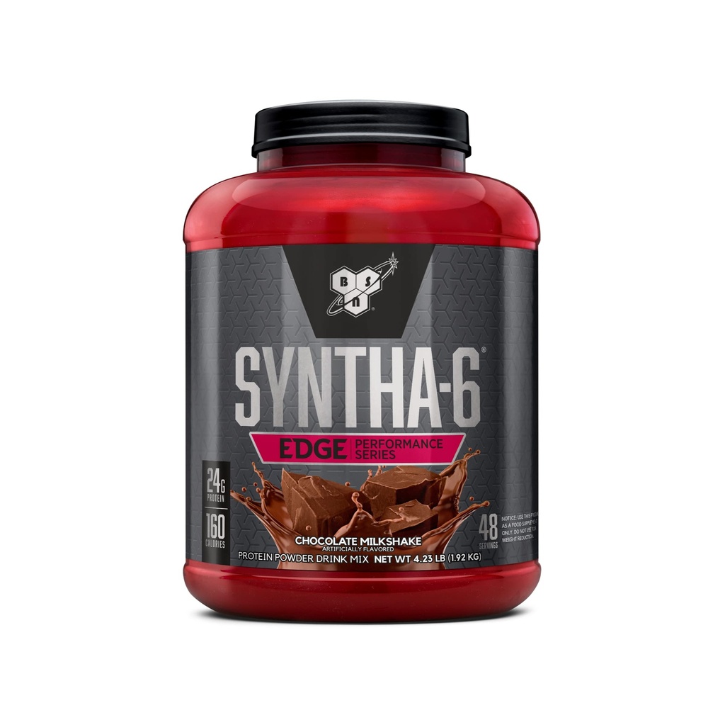 BSN SYNTHA-6 EDGE Protein pulver, med hydrolysert Whey, Micellar Casein, Melk Protein Isolat, Lav Sukker, 24g Protein, Sjokolade Melkeshake, 48 Serveringer