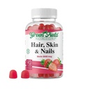 Greenfield Nutritions - Halal Biotin Gummies Vitamin for hår, hud og negler, støtter fettmetabolisme, hårvekst, sterke negler og ren hud, gelatinfri, ikke-GMO, og glutenfri - 90 gummier