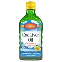Carlson - Cod Liver Oil, 1100 mg Omega-3s, Liquid Fish Oil Supplement, Wild-Caught Norsk Arktis, Sustainablely Sourced Nordic Liquid, Lemon, 250 ml