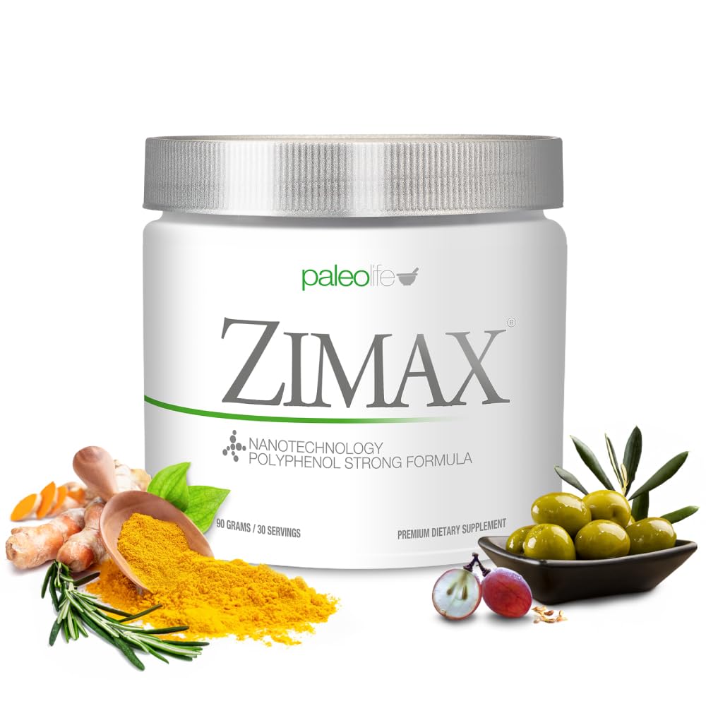 ZIMAX Super CUREXIDANT - 100% naturlig - høy absorpsjon Curcumin, Rosemary Extract, Grape Seed Extract, Olive Leaf Extract ORAC 3,451,770 (Canister) 90 Grams (1-Pack)