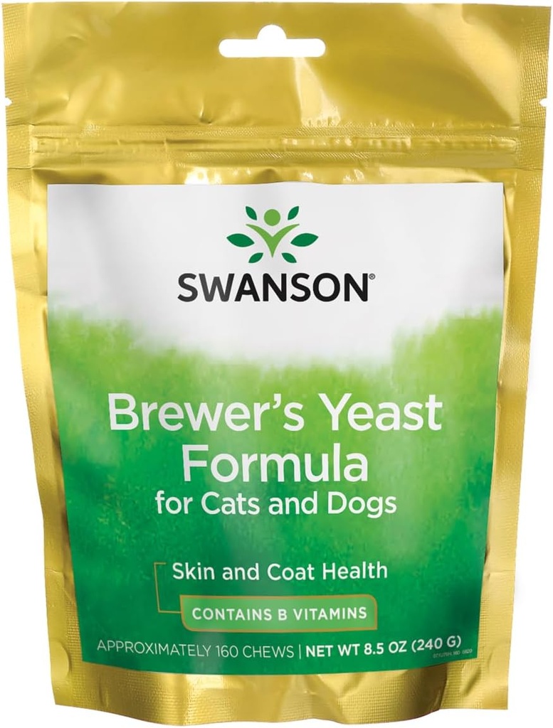 Swanson Brewer's Yeast Formula for katter og hunder 160 Chews