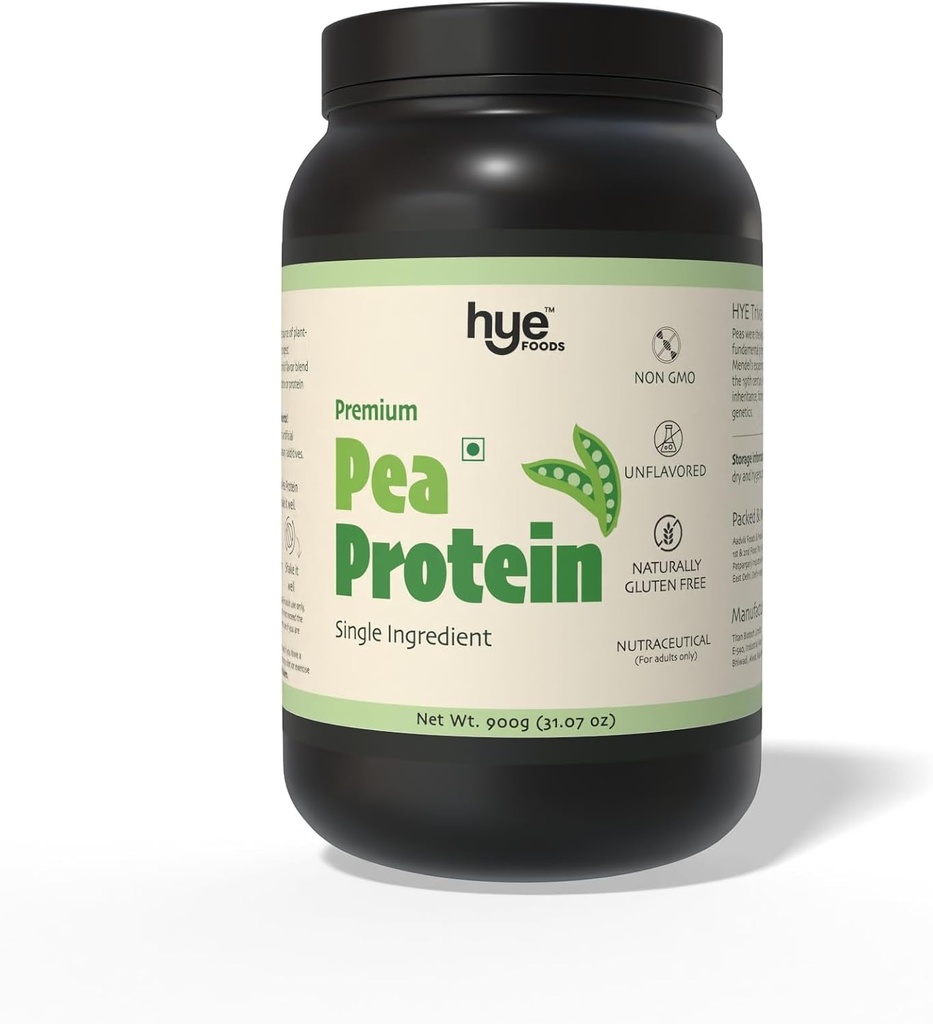 HYE Foods Premium Era Protein pulver | 2 lb | Vegansk Protein pulver | Glutenfri | Unflavored | Lett å Digest | 100% Erter | 30 Serverer