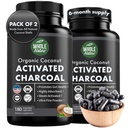 Kokos Aktivert Charcoal Capsules, 180 Charcoal Capsules, Tenåring Whitening, Hjelper Stivelse, Bloating, Magegass, Heartburn, Pure Coconut Avledet Supplement (2)
