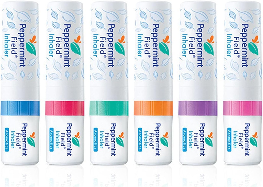 Peppermint Field Nasal Inhaler - Sterke Peppermint Thai Inhaler - Pakke med 6