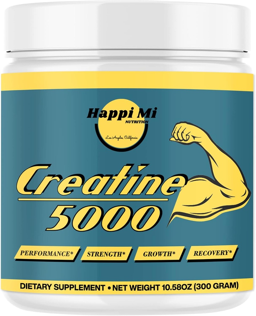 Mikronisert kreatin Monohydrat pulver, ikke-flavorert, Pre Workout, Post trening, Recovery, Muskelbygging, Forbedre Atletisk ytelse, 300 gram, 5000 mg per servering, 60 serveringer