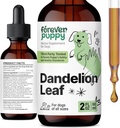 For alltid Puppy Dandelion Leaf Drops for hunder - Nyre Helsevæske Supplement for store, mellomstore og små hunder - Nyre Cleanse Detox Drops m/Dandelion Leaves Tinktur - 2 oz