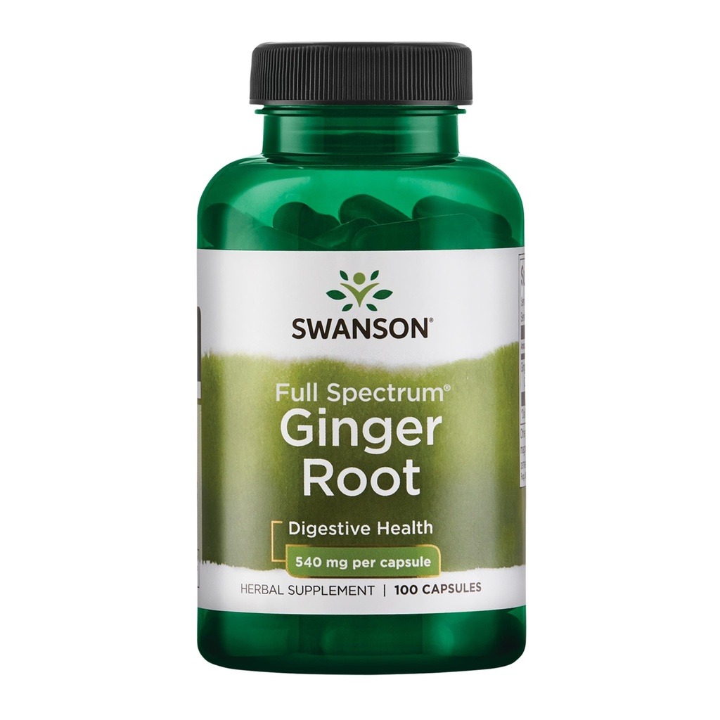Swanson Premium Brand Ginger Root 540 Milligrams 100 kapsler