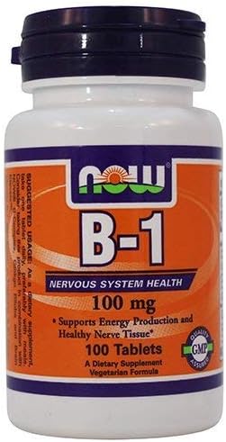 Nå Matvarer: B-1 Nervesystem Helse 100 mg, 100 faner (6 pakke)