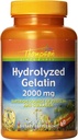 Thompson Hydrolysert Gelatin 2000mg | Bovine-kildet protein & kollagen for sunne celler og negler støtte | Forbedret absorpsjon | 60 tabletter | Pakke med 2