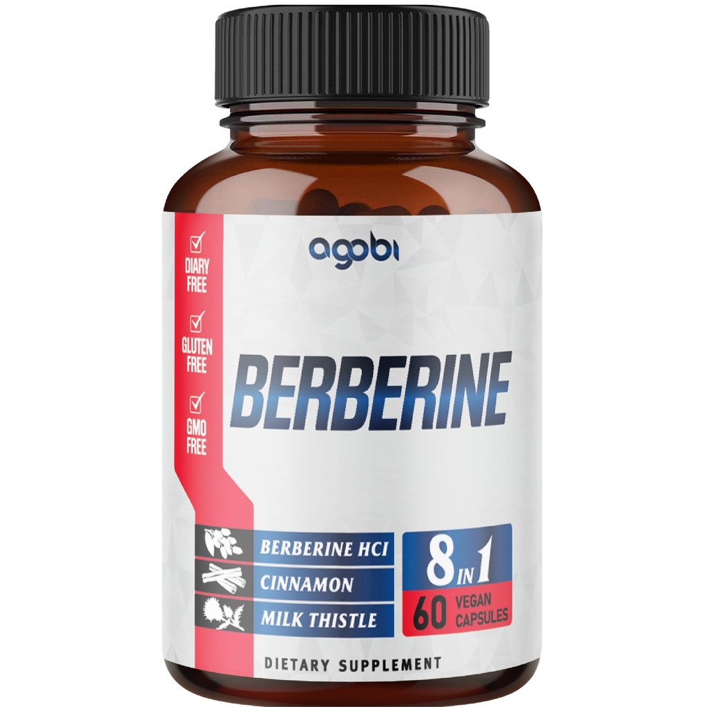 Berberine Supplement med Ceylon, Melk Thistle, Turmeric, Elderberry & Mer - Støtte Immune, kardiovaskulær og gastrointestinal - 60 Antall i 2 måneder