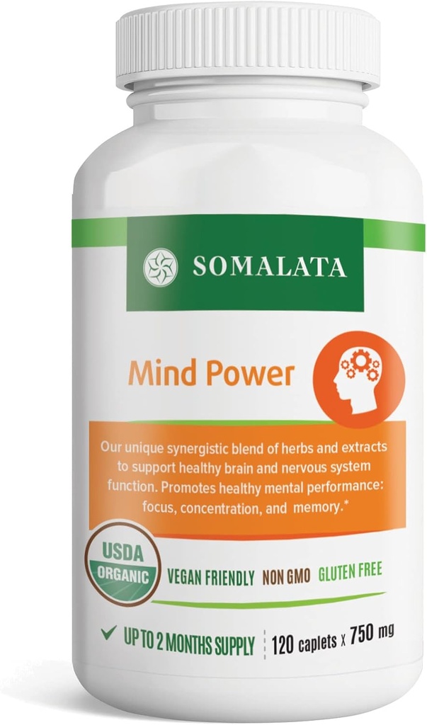 Mind Power - Økologisk Supplement med Ashwagandha - Støtter sunn hjernefunksjon