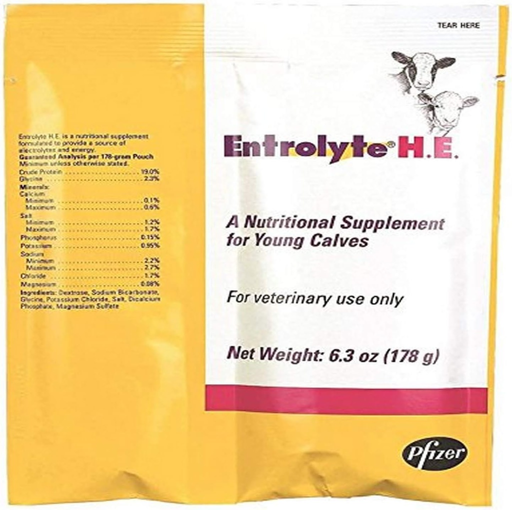 8152 Electrolyte H.E. Pakker til unge kalver, 178g