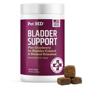 Pet MD Bladder Support Plus Cranberry for hunder - Støtte Bladder Control & Urinal Tract Health - Hjelp Relieve Dog UTI & Incontinence - Wild Yam Root & Cranberry Bladder Bites for hunder - 60 ct