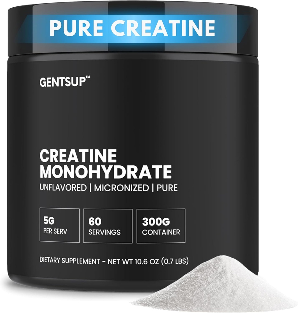 Kreapure Kreatin Monohydrat pulver – ikke-flavorert, 5000 mg, 60 serveringer – Økt muskelvekst, styrke, ytelse og hjernens helse – ikke-GMO, Glutenfri, HPLC Testet, NSF-sertifisert
