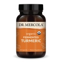 Dr. Mercola Organic Fermented Turmeric - 370 mg Fermented Turmeric - Høy biotilgjengelighet Curcuminoids - USDA Økologisk, Ikke-GMO, Glutenfri og soya-fri - 60 kapsler (30 Serveringer)