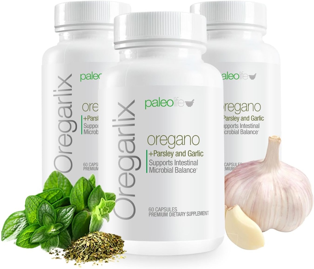 Premium Oregarlix. Gut Helse Supplement. Mikrobiell balanse med premium prebiotika - Hjelp å holde gode bakterier sunne og voksende - 100% naturlig (3-pack)