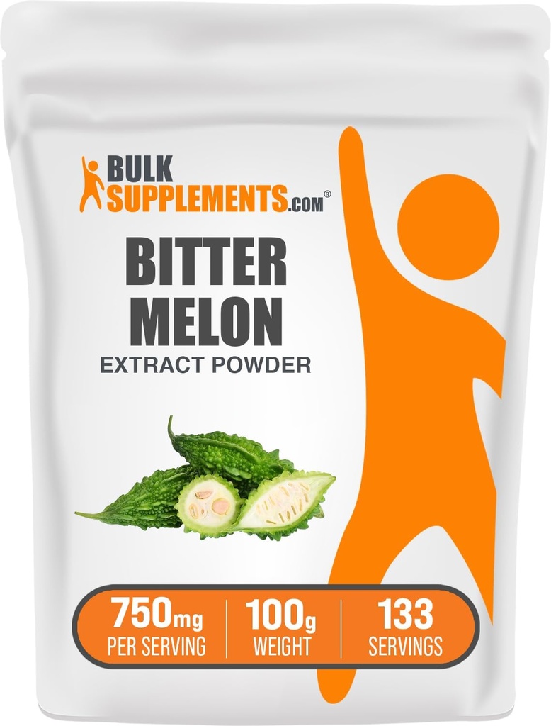 BulkSupplements.com Bitter Melon Ekstrakt pulver - Bitter Melon Supplement, Bitter Gourd Extract - Herbal Supplement, Glutenfri, 750mg per servering, 100g (3.5 oz) (Pack of 1)