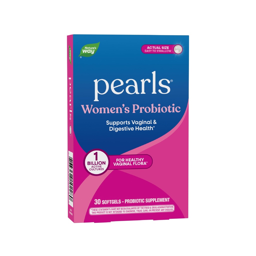 Naturens måte Kvinners probiotiske perler, støtter Vaginal og Digestiv Helse*, 1 milliard levende kulturer, beskytter mot anledninger Bloating & Diagonal *, Easy-to-Swallow Softgels, 30 greve