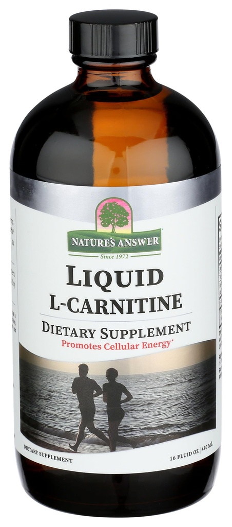 Naturens svar flytende L-karnitin bringebær smak 1200 mg 16-fuktige ovner Cellular energi kosttilskudd