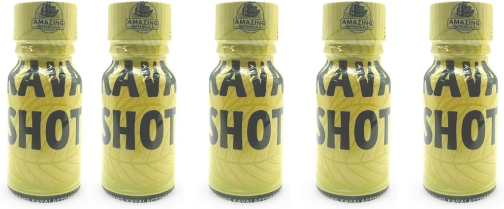Fantastisk Botaniske KAVA Shot - 500mg Kavalactones - Original Flavor - Kosttilskudd - 5 greve - 10ml