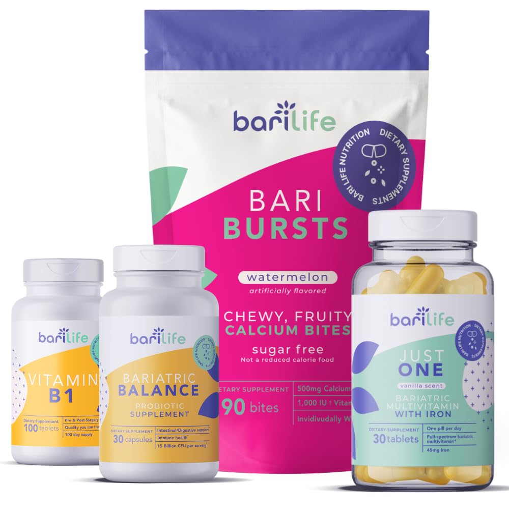 Bari Life Gastric Erme, Gastric Bypass Vitamin og Supplement Starter Kit (Watermelon)