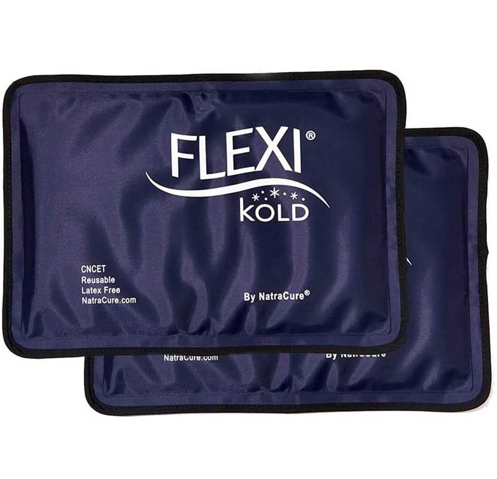2 FleksiKold Gel Ice Packs - Ispakker for skadeskader Reusable, Ryggsmerter Relief, Kneis Ice Pack Wrap, Etter kirurgi, Ispakke for Knee - 6303-KOLD-2PK by NatraCure - Medium – 2PK