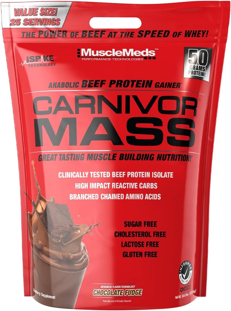 Sjokolade Fudge Carnivor Mass 10lb av MuscleMeds