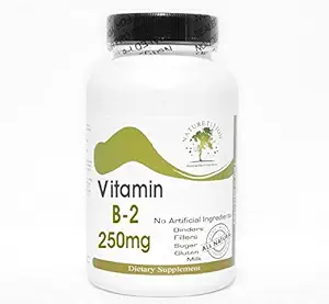 B-2 Vitamin 250mg ~ 100 kapsler - Ingen additiver ~ Naturlig kosttilskudd