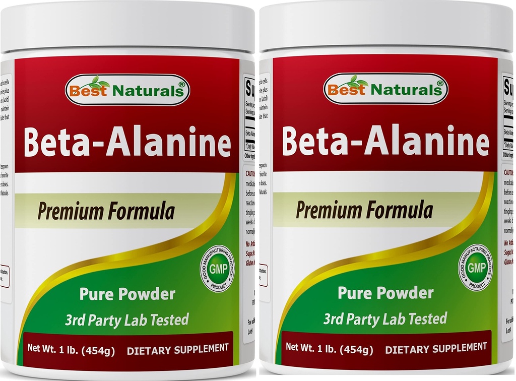 Best Naturals Beta Alanine Pure Powder 1 pund (1 LB (pakke med 2))