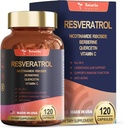 Resveratrol Supplement Extra styrke med Berberine Quercetin Grønn Te Ekstrakt Grape Frø Ekstrakt Polyphenol Antioksidant Supplement Antioksidant og hjerte helse støtte 120 kapsler