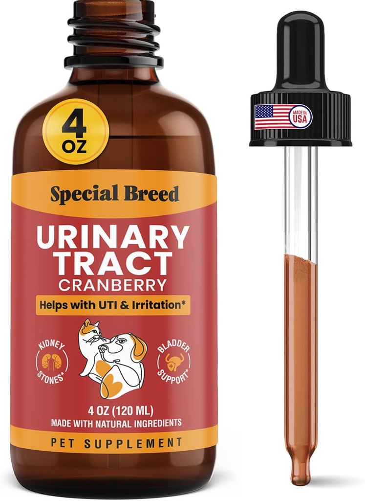 Spesial avels urinveis infeksjon behandling for katter og hunder - Cranberry UTI Supplement, nyre og bladder støtte, 4 oz