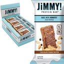 JiMMYBAR! Sjokolade Peanut Butter Protein Bars 18g Protein Bar, 6g Lavt sukker - 12 greve - 58g Helse Barer - Funksjonell Snack med ekte peanuts & hånddrikket sjokolade