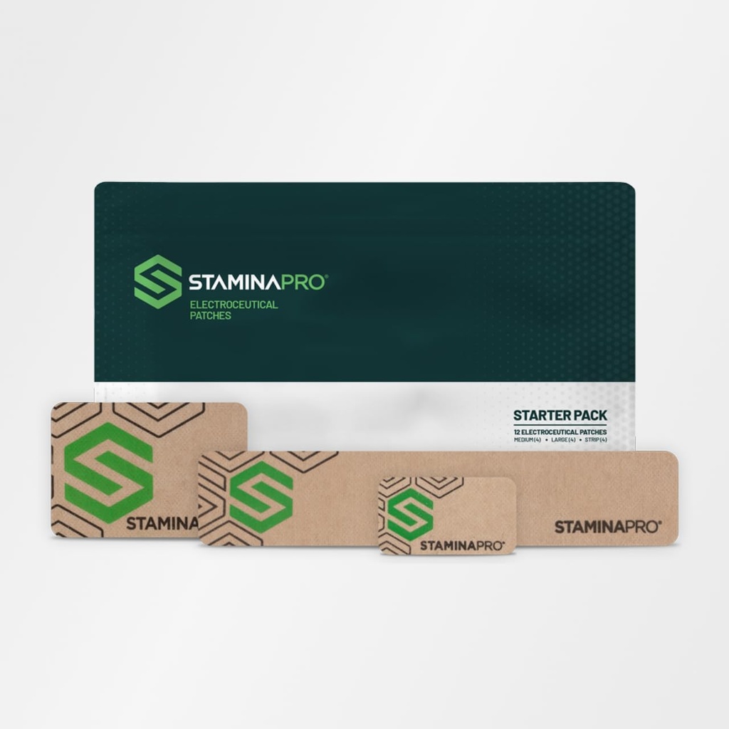 12 Patches - STAMINAPRO elektroceutiske plaster for muskelsorg, Strain, muskel tretthet, og muskel tightness