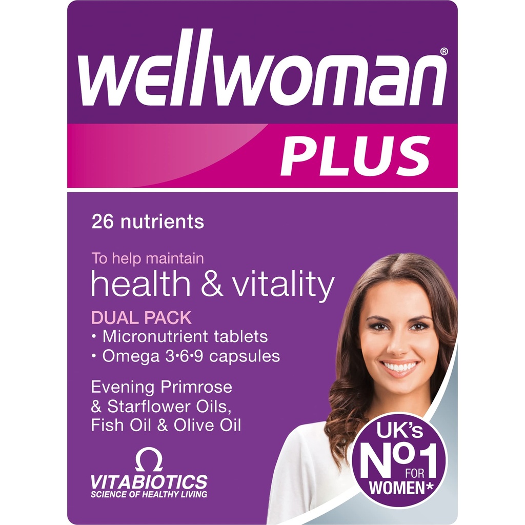 Vitabiotika Wellwoman Plus tabletter 56 kapsler