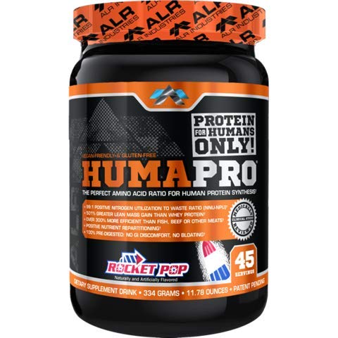 Humapro av ALR Industries Premium Protien pulver, Rocket Pop, 334 gram, HumaPro Pro protein pulver for 510% Greater Lean Mass - Delicious Fruit Flavored Supplement Drink Bland, Perfekt Aminosyre forhold, 30
