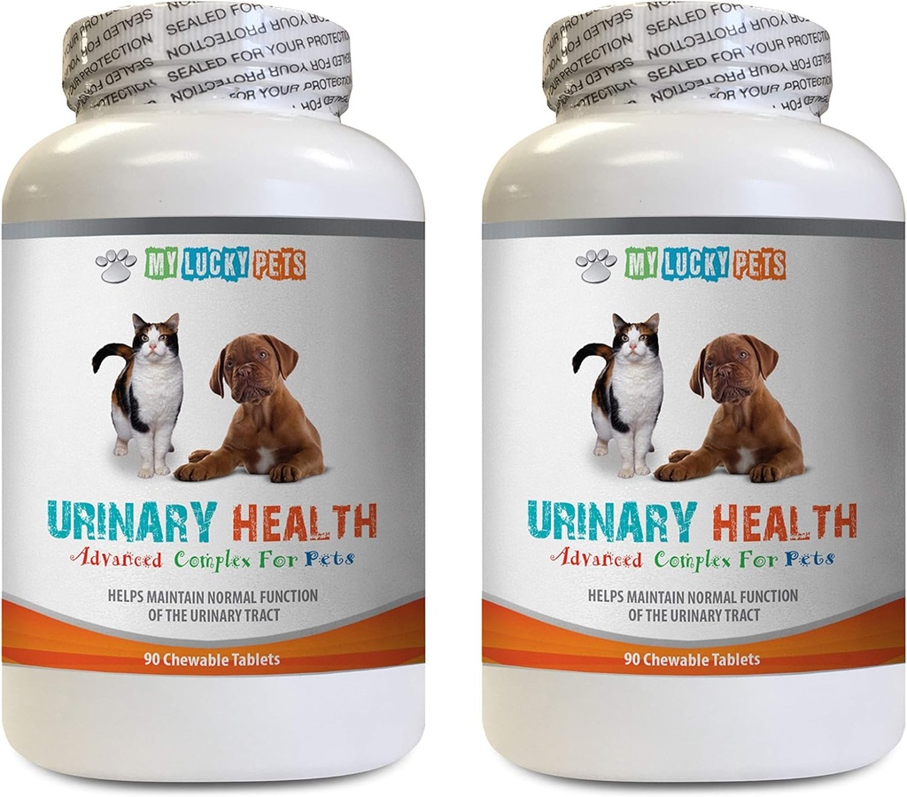 Cat Urinal Care - Kjæledyr Urinal helsekompleks - for hunder og katter - Advanced Blader Support - Cranberry for katter - 2 flasker (180 Treats)
